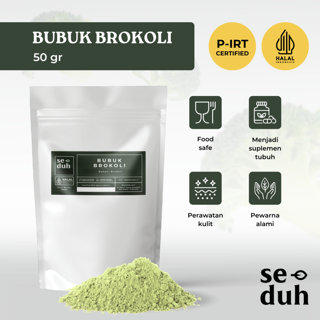 

SEDUH TEA & TISANE | Bubuk Ekstrak Brokoli / Brocolli Extract Powder / Vagetable Powder 50 gram