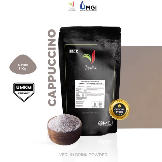 

Verlin Powder CAPPUCINO 1kg PLAIN / bubuk minuman rasa cappucino