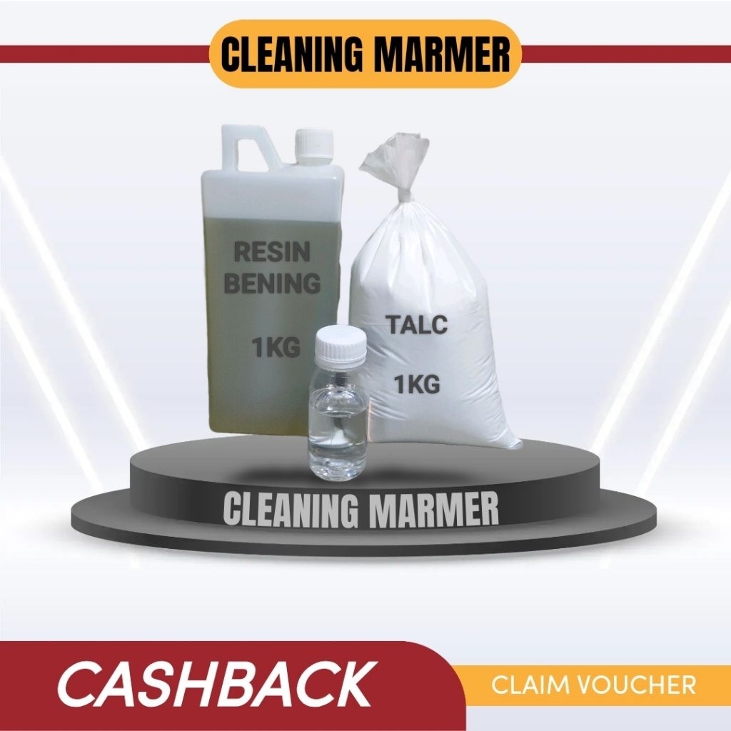 Paket Lengkap Resin Bening Katalis Talc Untuk Nambal Nat Marmer Granit