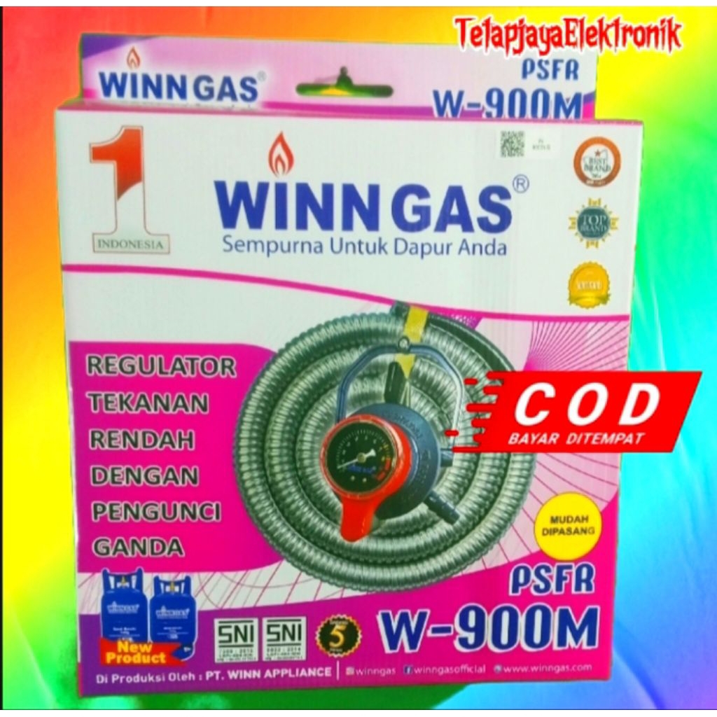 WINN GAS Regulator Paket Selang Gas W900/Winn Gas Regulator Selang gas Kompor Gas