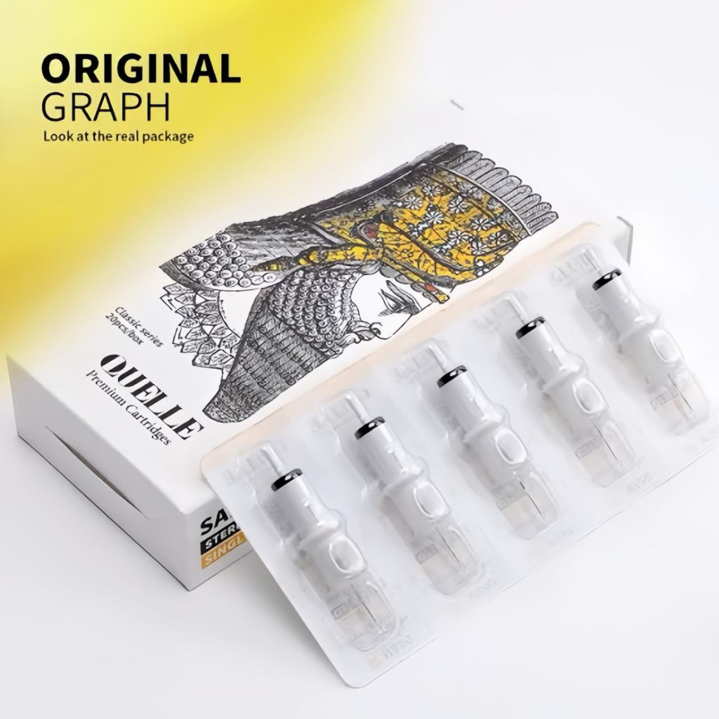 RL01 QUELLE PREMIUM JARUM CARTRIDGE 1papan/5pcs jarum tatto