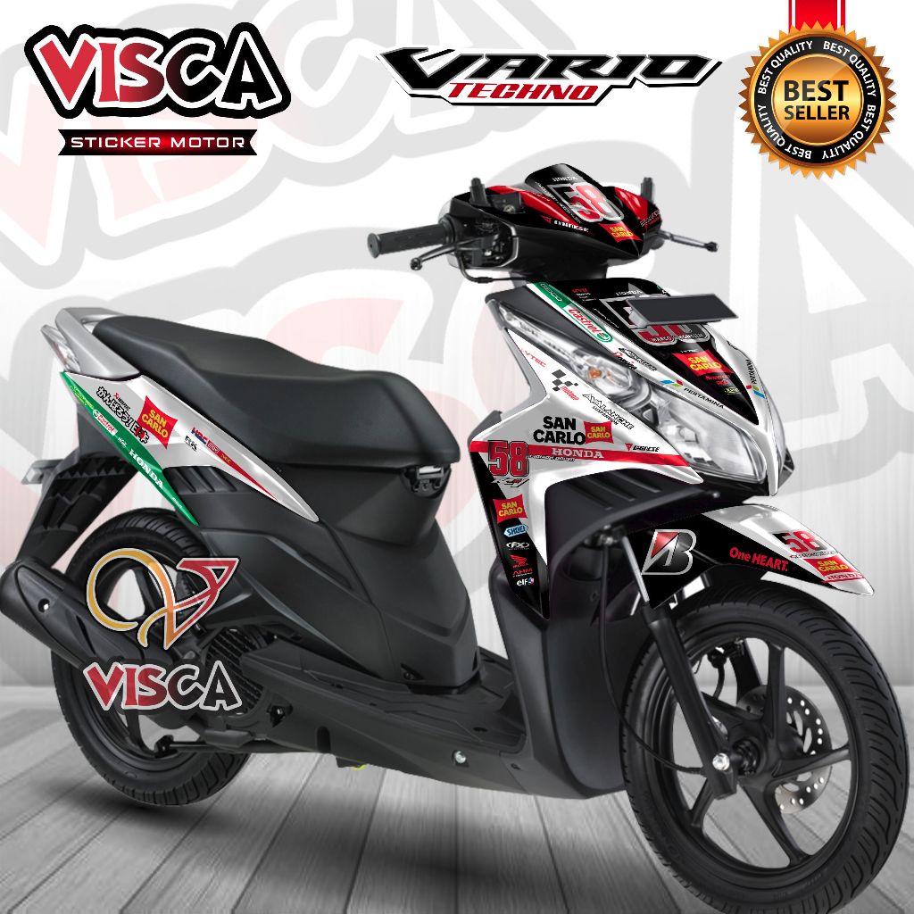 Decal Vario 110 Techno Full Body Stiker Vario 110 Techno Full Body Striping Vario 110 Techno Variasi