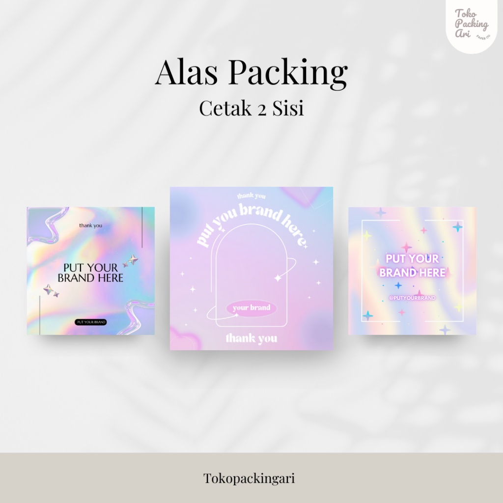 

Alas Packing | Cetak 2 Sisi | Paper Aksesoris | Kertas Dudukan | Cute Paper | Alas Packaging