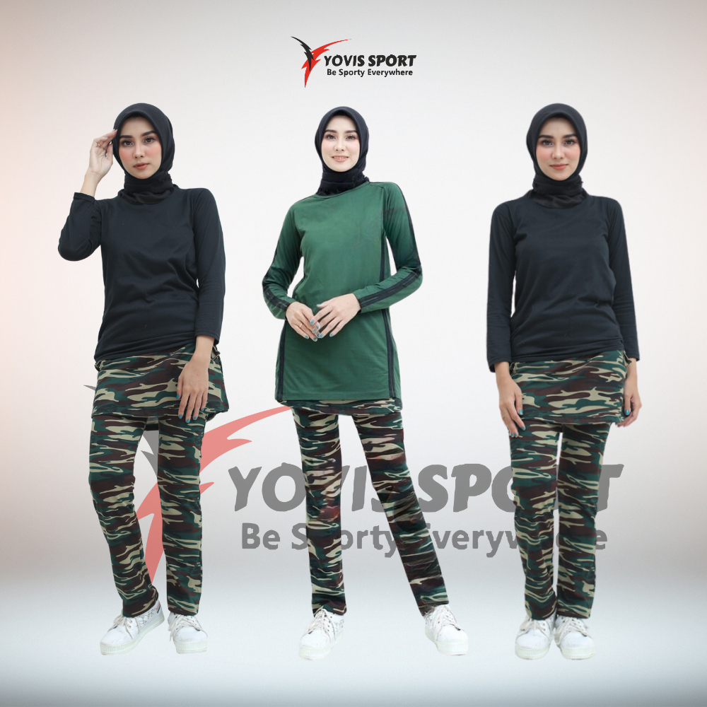 celana senam loreng by Yovis Sport