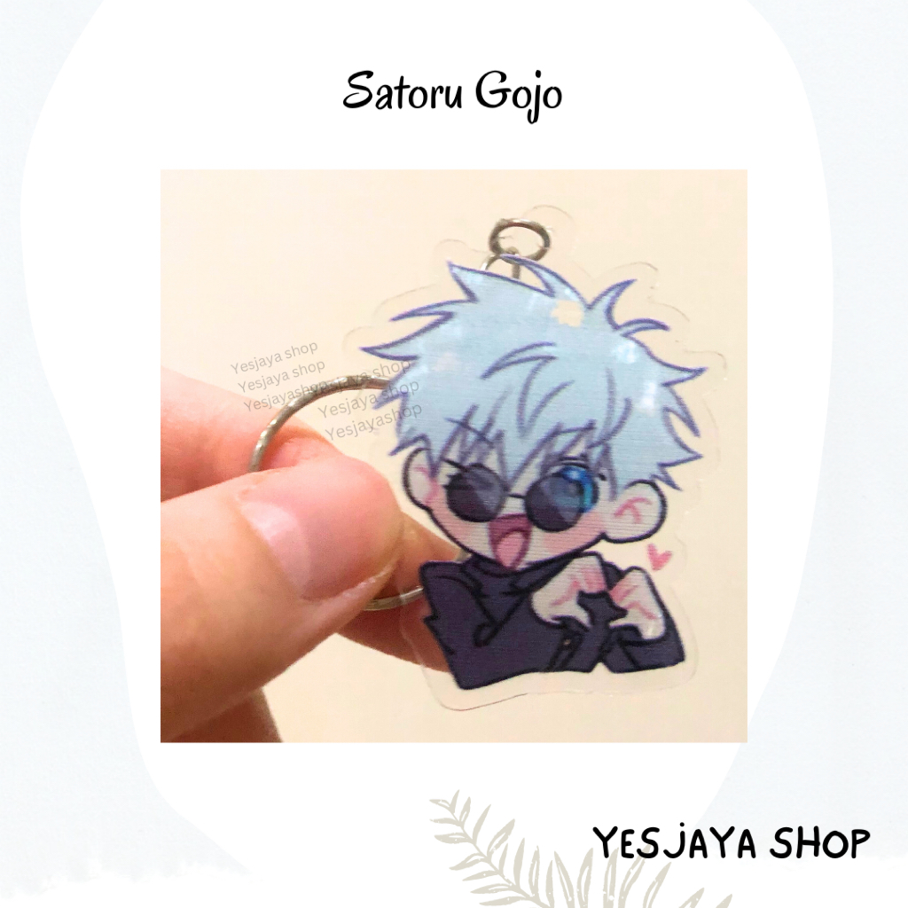 {+Freebies} Ganci Satoru Gojo / Gojo JJK / Gojo Jujutsu Kaisen Merch / Gantungan Kunci Gojo Keychain