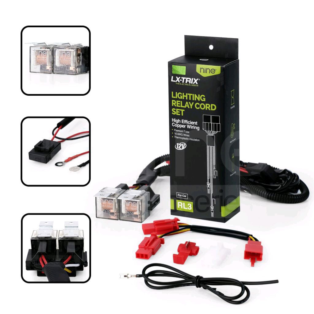 Relay Set 2 Relay Lampu Tembak LED Laser 2 Warna Nine LX Trix Mobil RL3