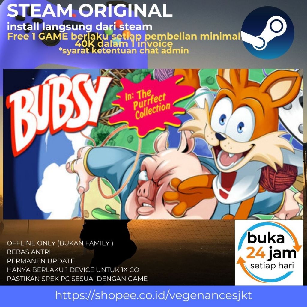 Bubsy in: The Purrfect Collection PC Game Original + Latest Update