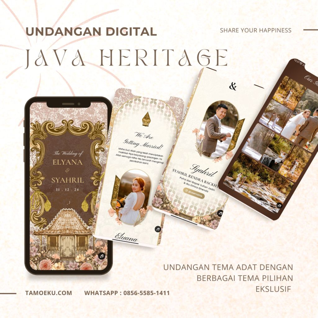 Undangan Digital Tema Adat Jawa - Undangan Website Premium
