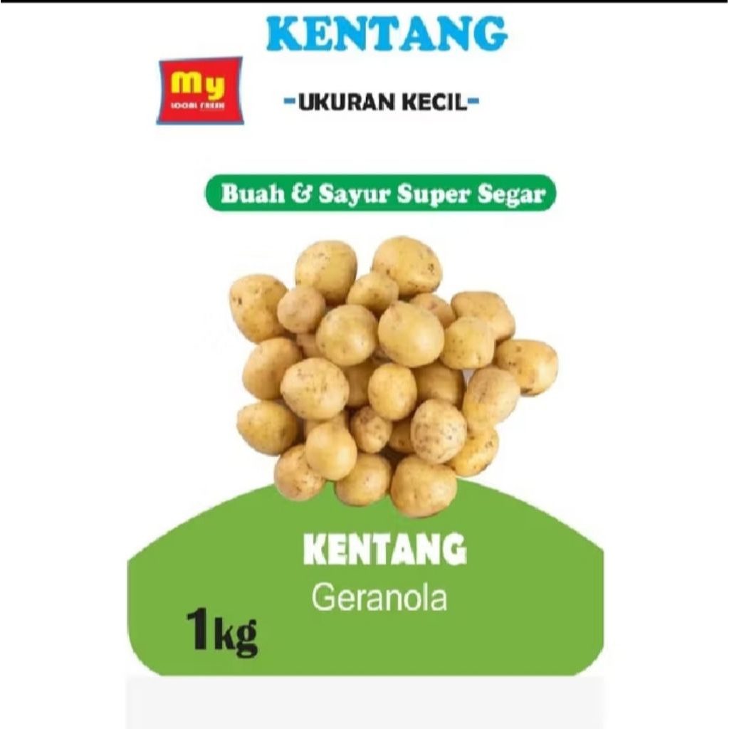 

Kentang Segar Ukuran kecil baby siomay.1kg