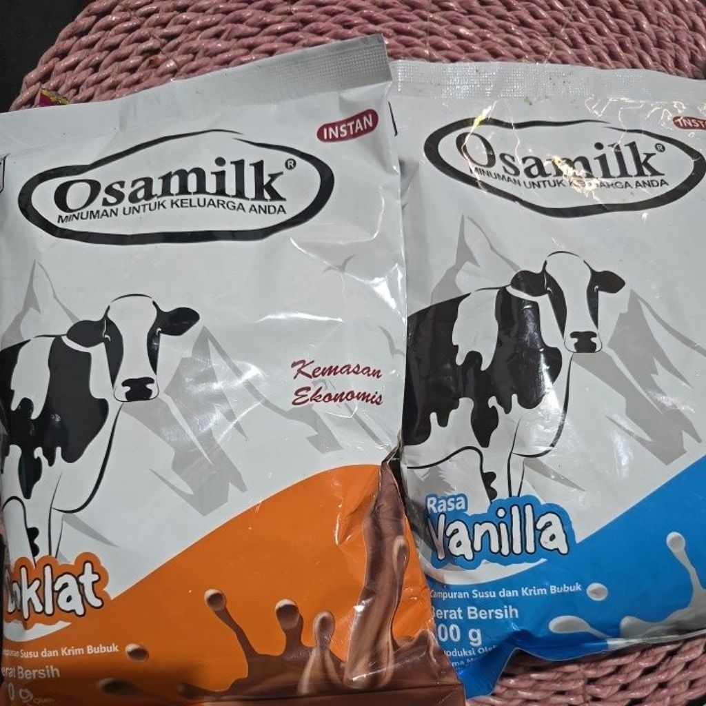 

susu osamilk rasa coklat dan vanilla