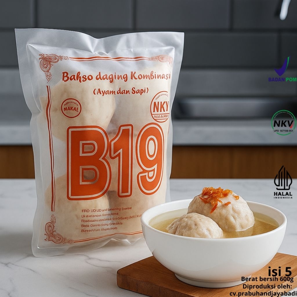 

B19 Bakso Besar Jumbo Frozen Murah Brekelle Makanan Kuah Pangang