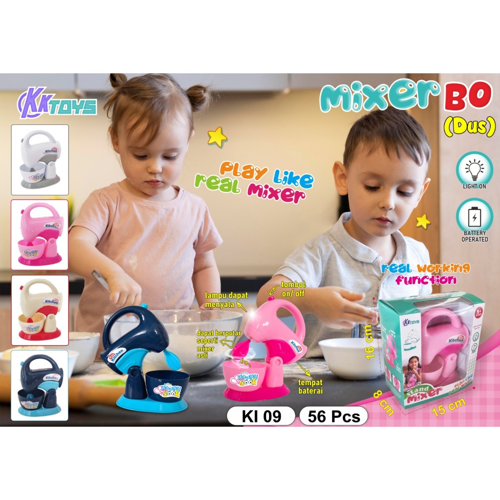 Set Mainan Edukatif Dapur Juicer Mixer Blender Teko Mini dan Aksesoris lainnya untuk Anak Laki-laki 