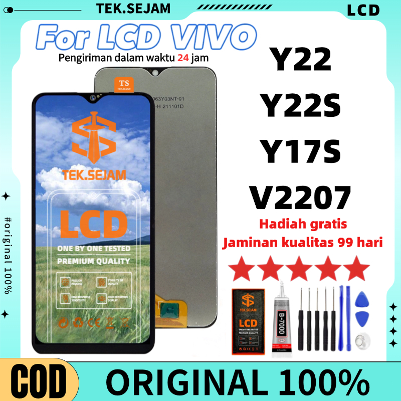 Original LCD VIVO Y17S Fullset Ori Asli / LCD VIVO Y17S ORIGINAL 100%/LCD VIVO Y22-Y22S-V2207 TOUCHS