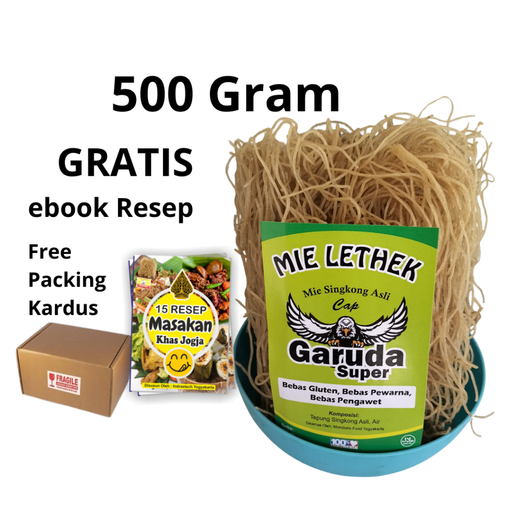 

Mie Lethek Cap Garuda Super 500gr Asli Bantul Yogyakarta Mie Singkong Tradisional Sehat Bebas Gluten