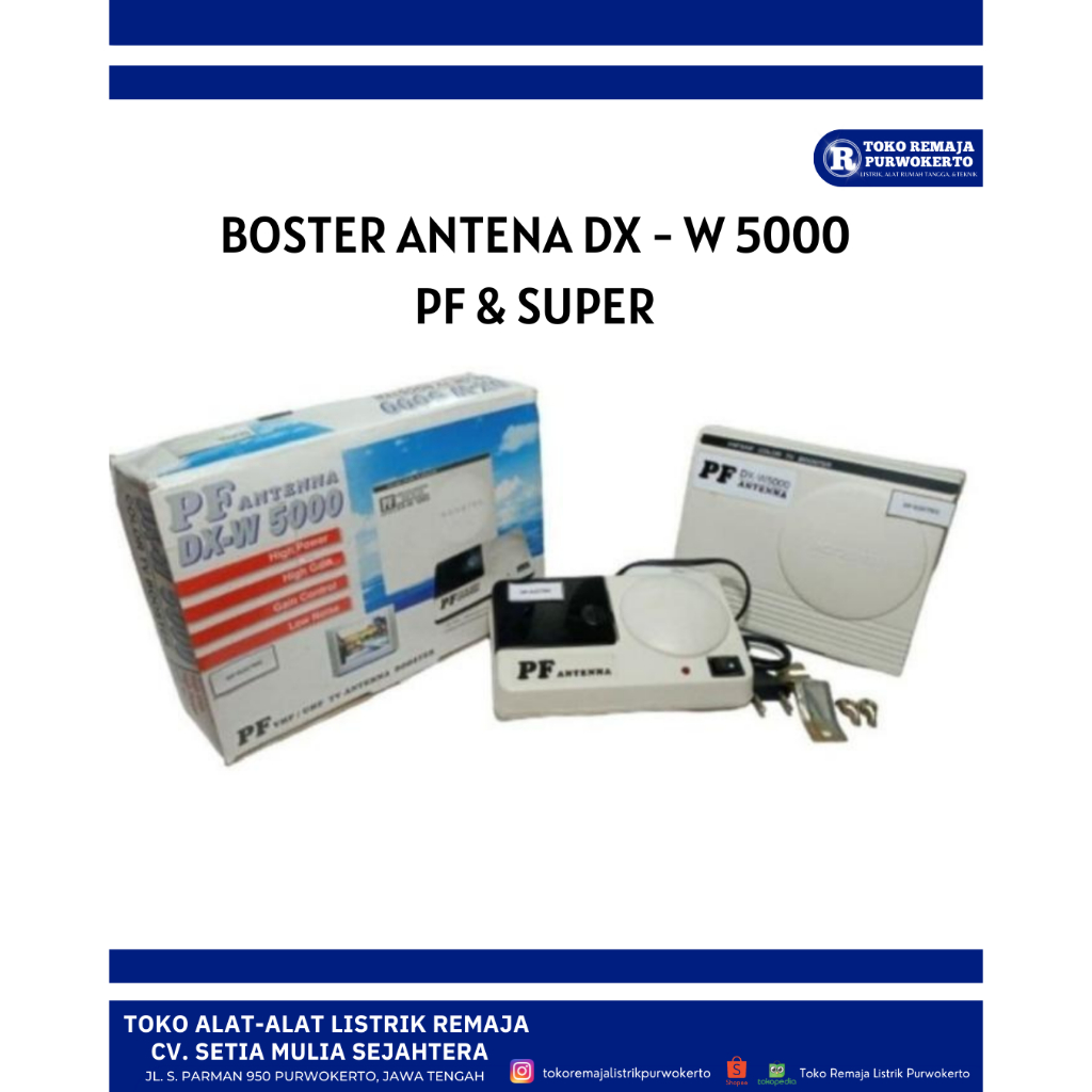 BOSTER ANTENA TV DX-W 5000 PF UHF BOSTER TV DIGITAL