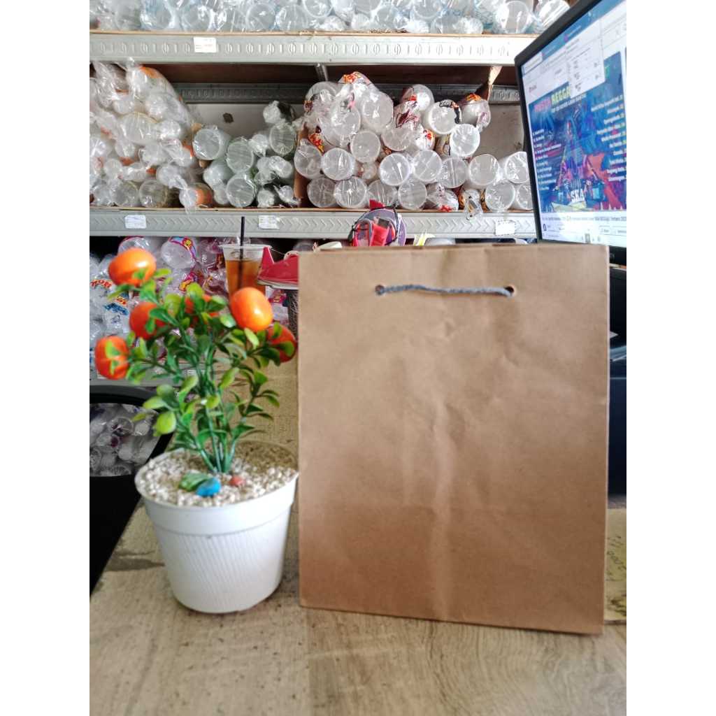 

Paper Bag Polos uk 17x12x23 - TAS KERTAS Goodie Bag Tas souvenir Ultah pernikahan PBR8 R8