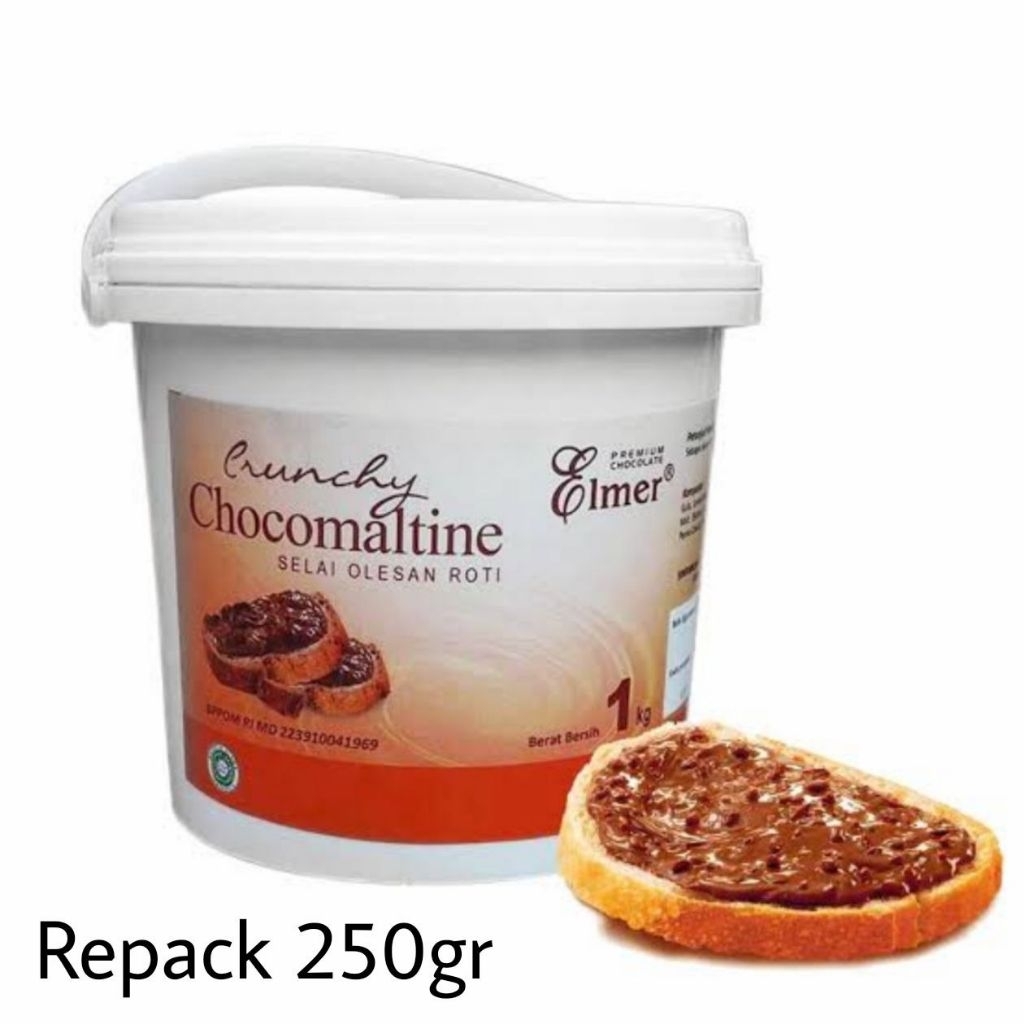 

Elmer Chocomaltine Crunchy REPACK (250gr) / Selai Coklat Crunchy