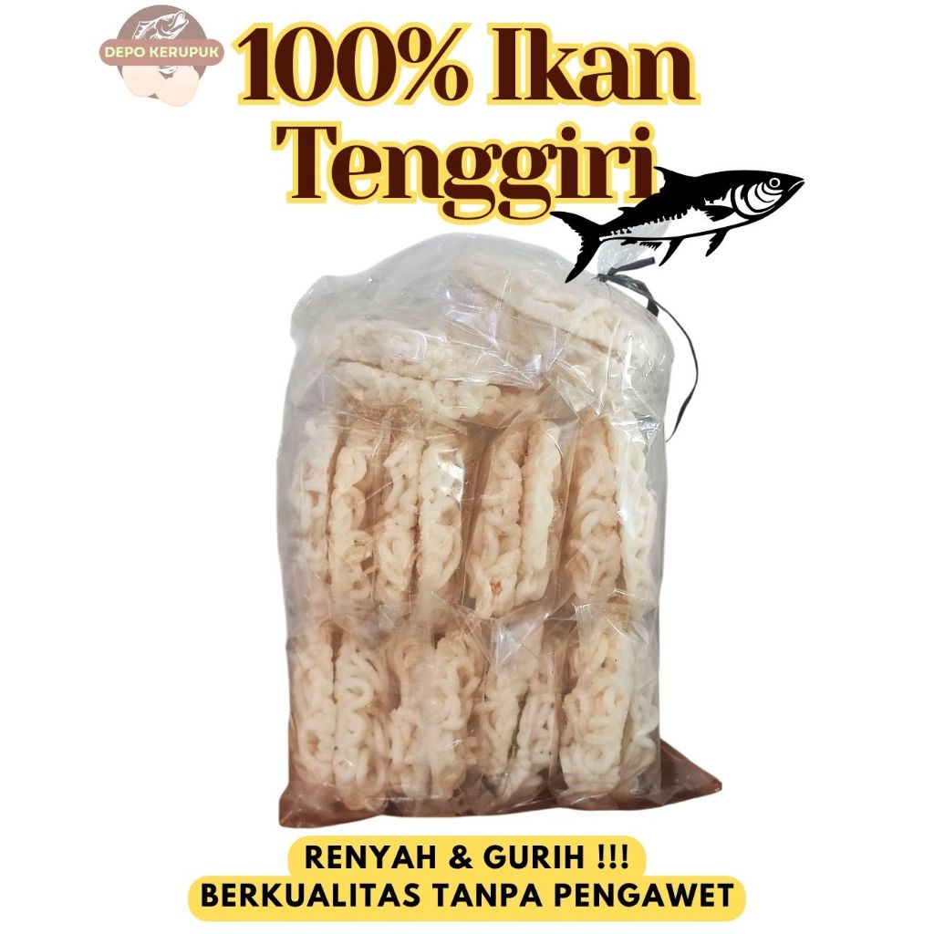 

Kerupuk Keriting Besar Ikan Asli Tenggiri krupuk purnama kriting palembang renyah gurih kemplang bangka cemilan snack jajanan Depo Kerupuk