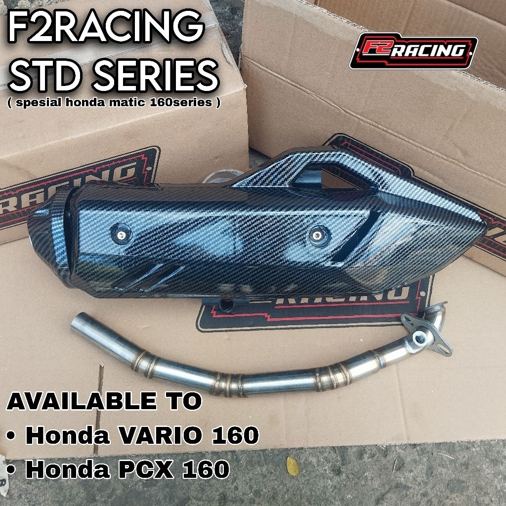 knalpot F2RACING tipe STD RACING MODEL ORI PCX 160 DAN VARIO 160