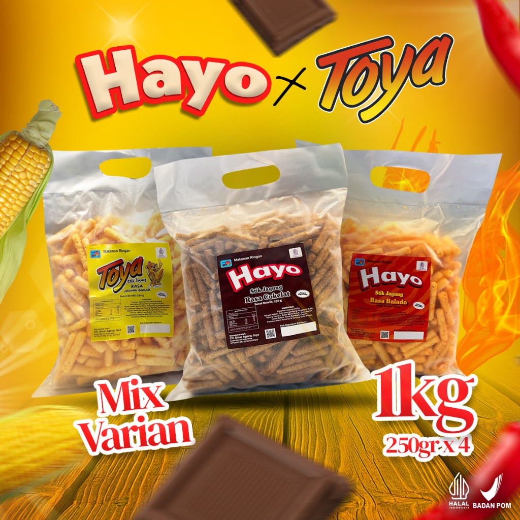 

Snack makanan ringan stik mirip SABENA 1 KG dan 800 G isi 4 bungkus dijamin paling murah