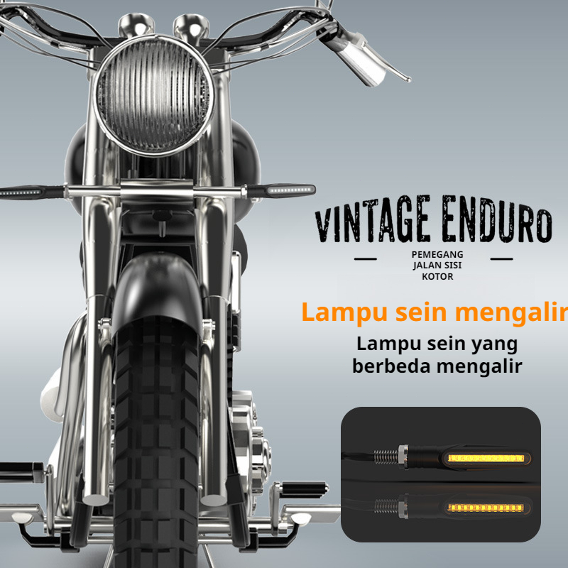 LAMPU SEIN AIR MENGALIR UNTUK MOTOR | SUKU CADANG MODIFIKASI SKUTER STRADDLE, RAKITAN LAMPU SEIN AIR