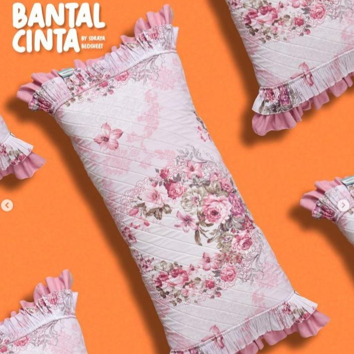 Soraya Bedsheet Bantal Cinta dan Sarung Bantal Cinta Uk 90x45cm