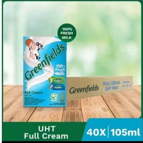 

Susu GREENFIELDS Fresh Milk UHT 105 ml x 1 Karton Isi 40 pcs