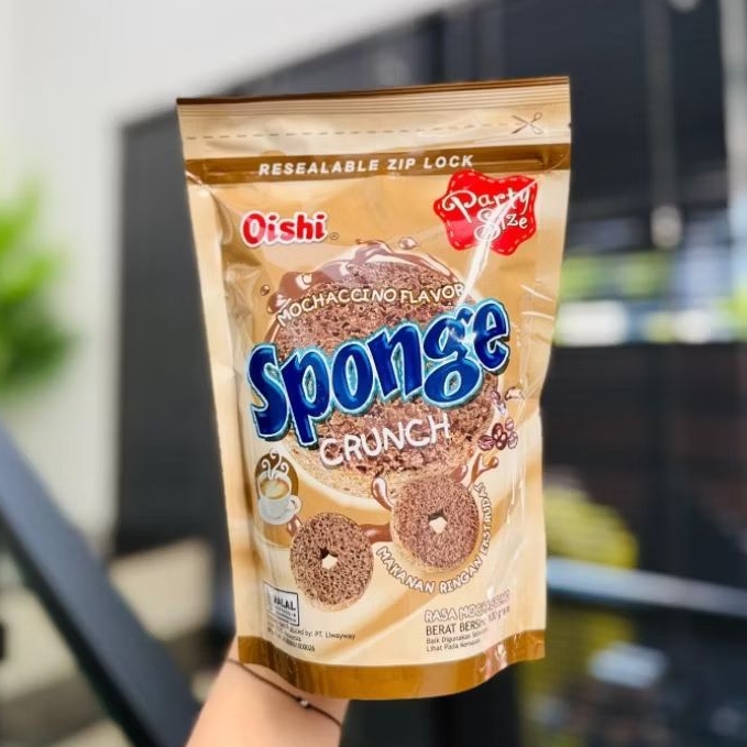

(1 DUS) OISHI SPONGE CRUNCH PARTY SIZE MOCHACINNO 100 GR ISI 20 PCS