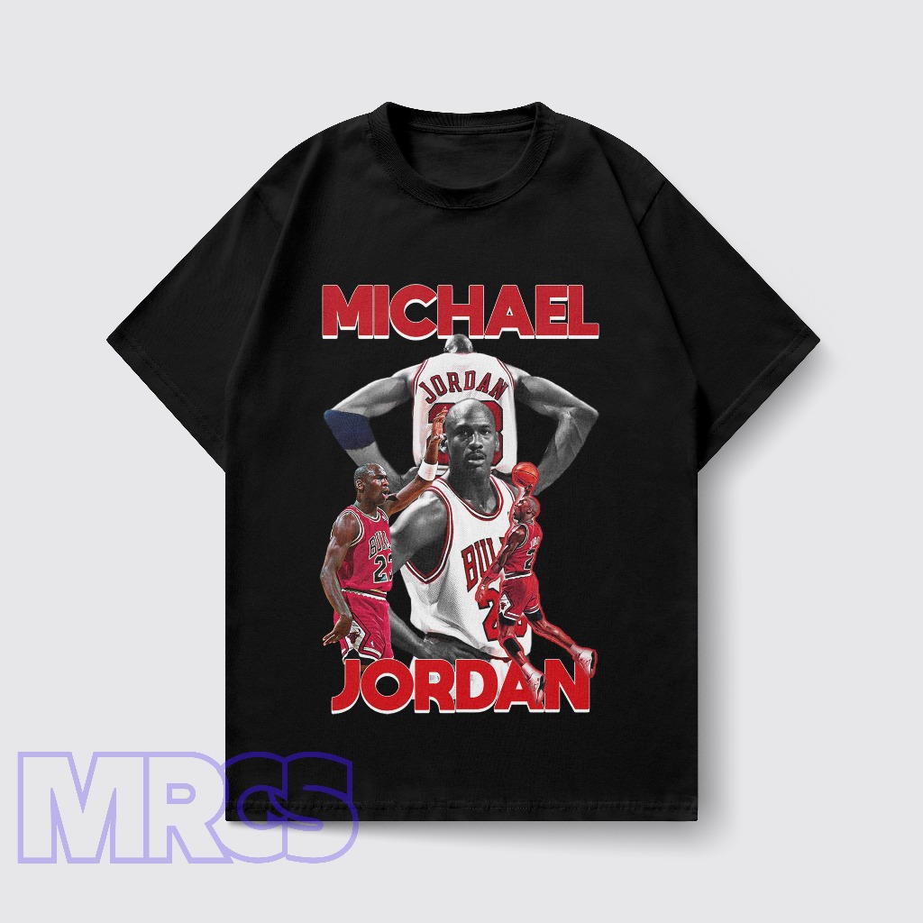 Kaos Oversize Michael Jordan Chicago Bulls Vintage  Kaos Oversize Basket Retro Michael Jordan NBA