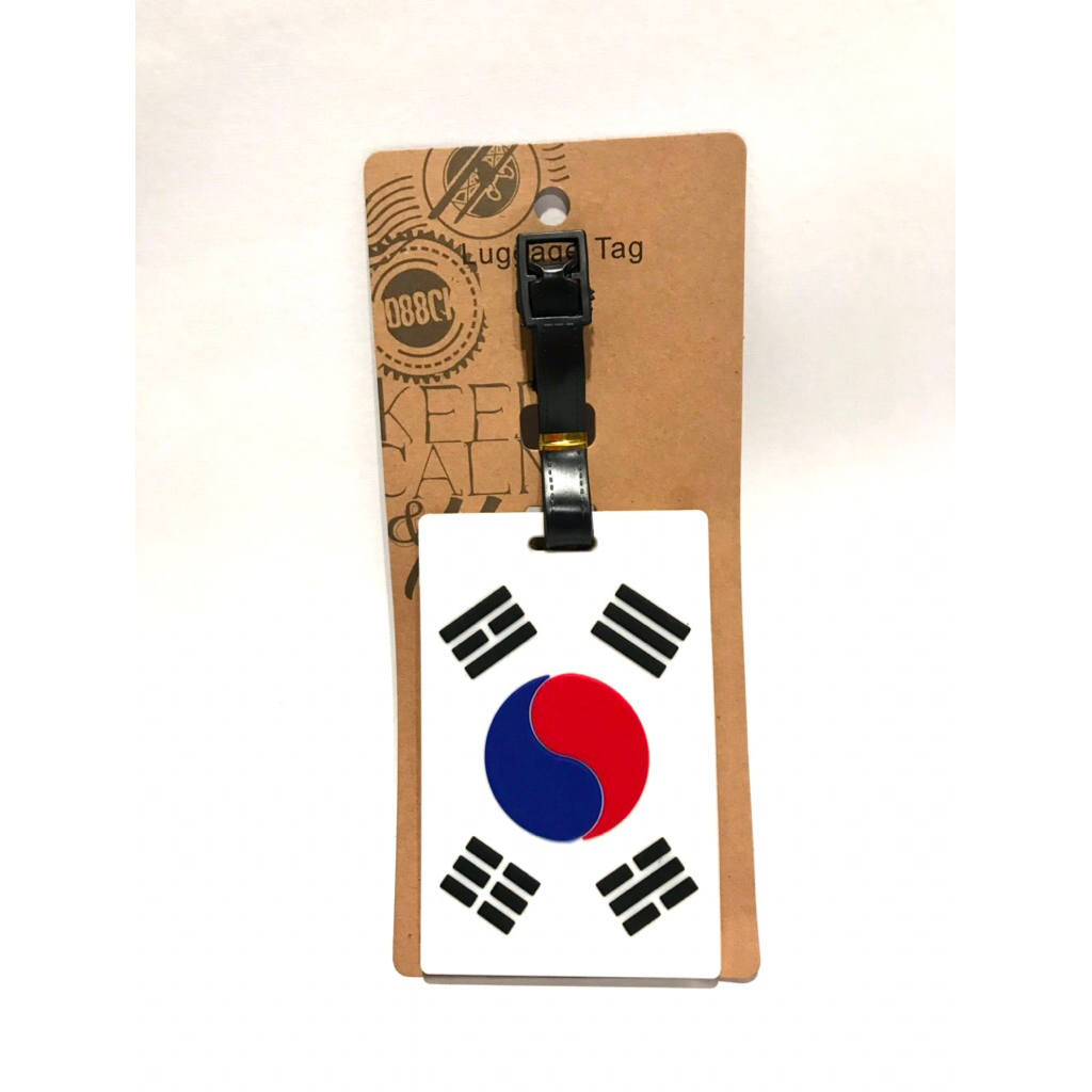 luggage tag/ gantungan koper Bendera korea / China