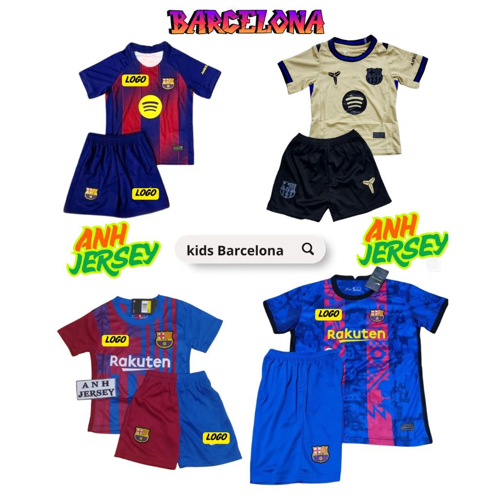 (JERSEY) KIDS ANAK ANAK (BARCA) BARCELONA HOME AWAY UCL 2021 2022 2024 2025  2026 JERSEY LANGKA