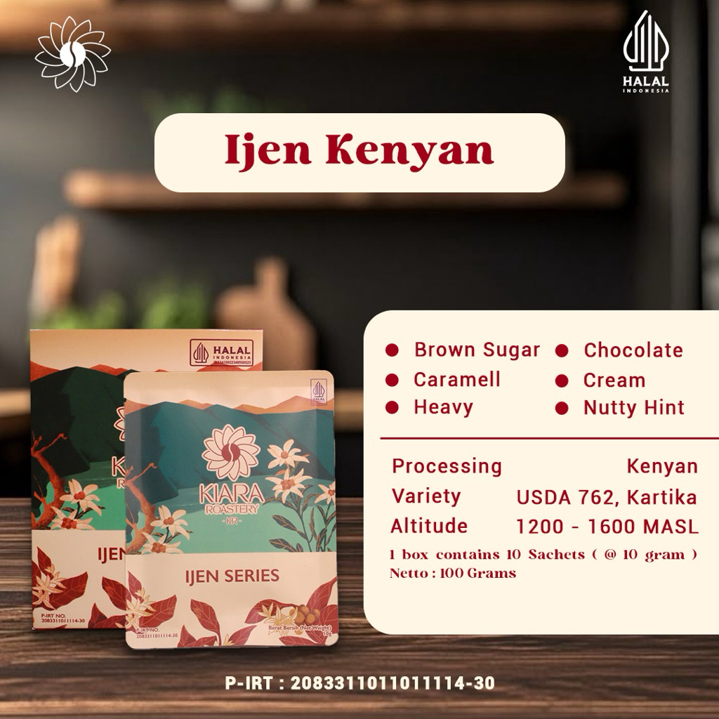 

Ijen Kenyan Drip Bag | Kopi 100% Full Arabica | Specialty Grade Coffee | Kiara Roastery
