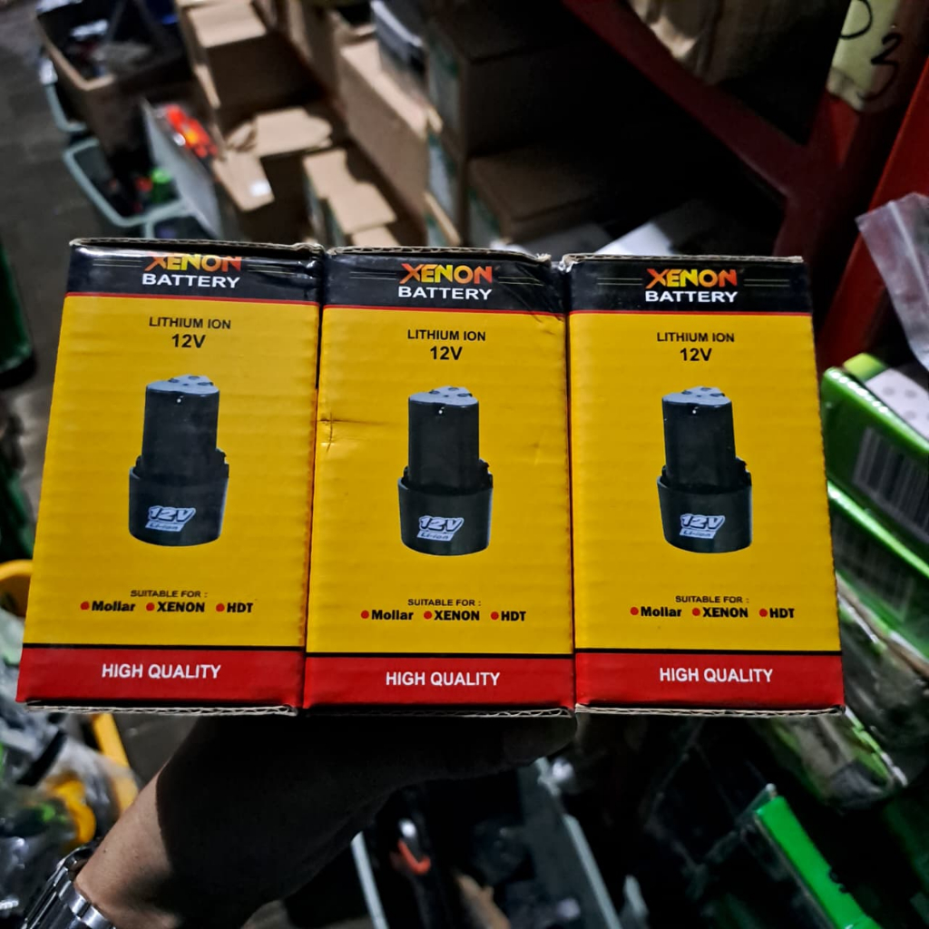 BATERAI 12V MESIN BOR CAS 12 v CORDLES DRILL XENON