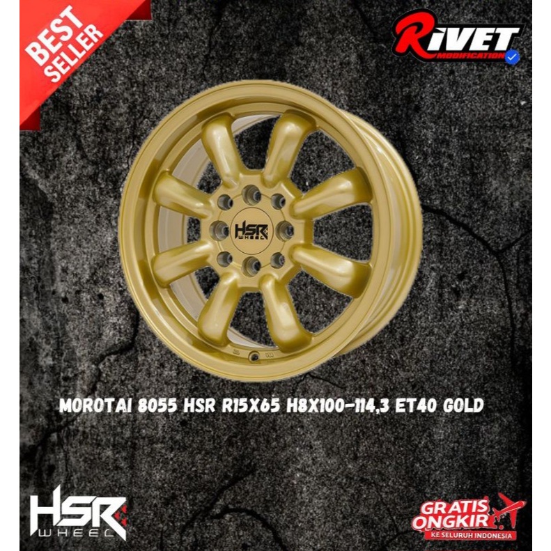 VELG MODEL ENKEI R15 8X100-114,3 PELEK RING 15 HSR MOROTAI UNTUK MOBIL SOLUNA,CARRY,ALTIS DLL