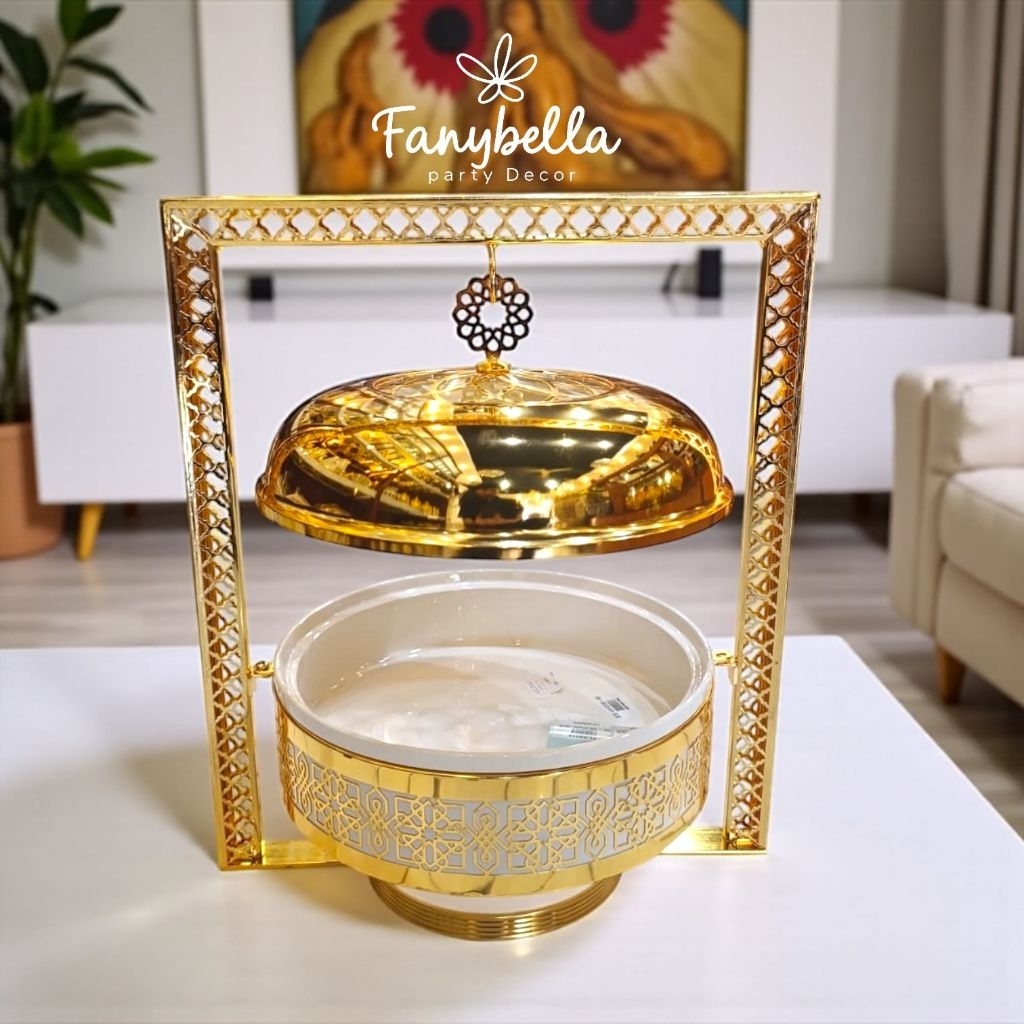 ￼PRASMANAN CHAVING DISH KERAMIK set pcs 2 Liter Aesthetic Mewah Dekorasi Rumah Import