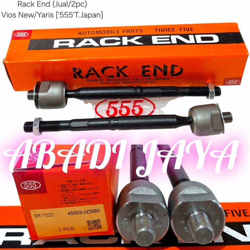 RACK END LONG TIE ROD NEW VIOS YARIS GEN 2 MERK 555 JAPAN