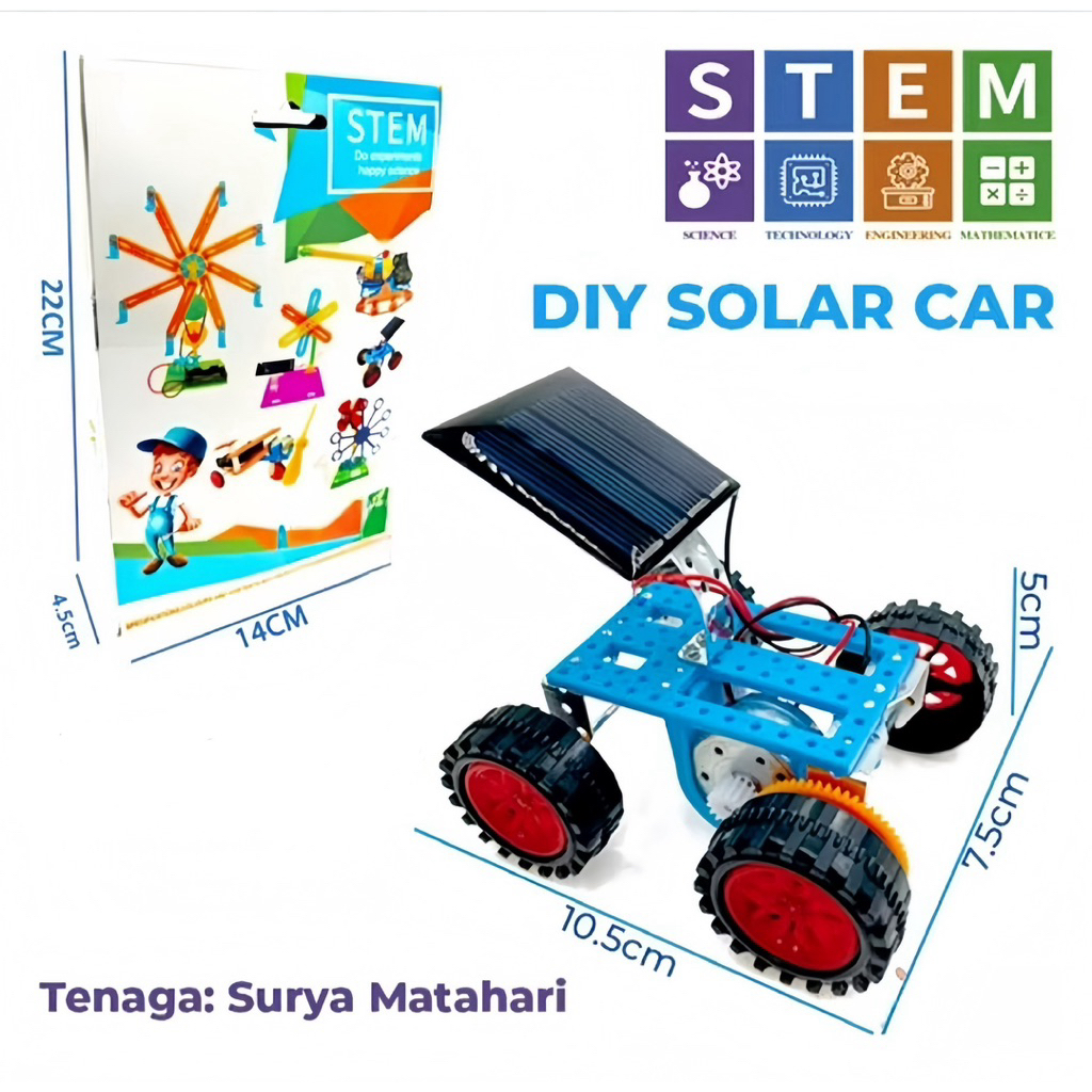 Stem Solar Car JS1003C Mainan Edukasi Anak Rakitan Tenaga Surya Mobil Sains DIY