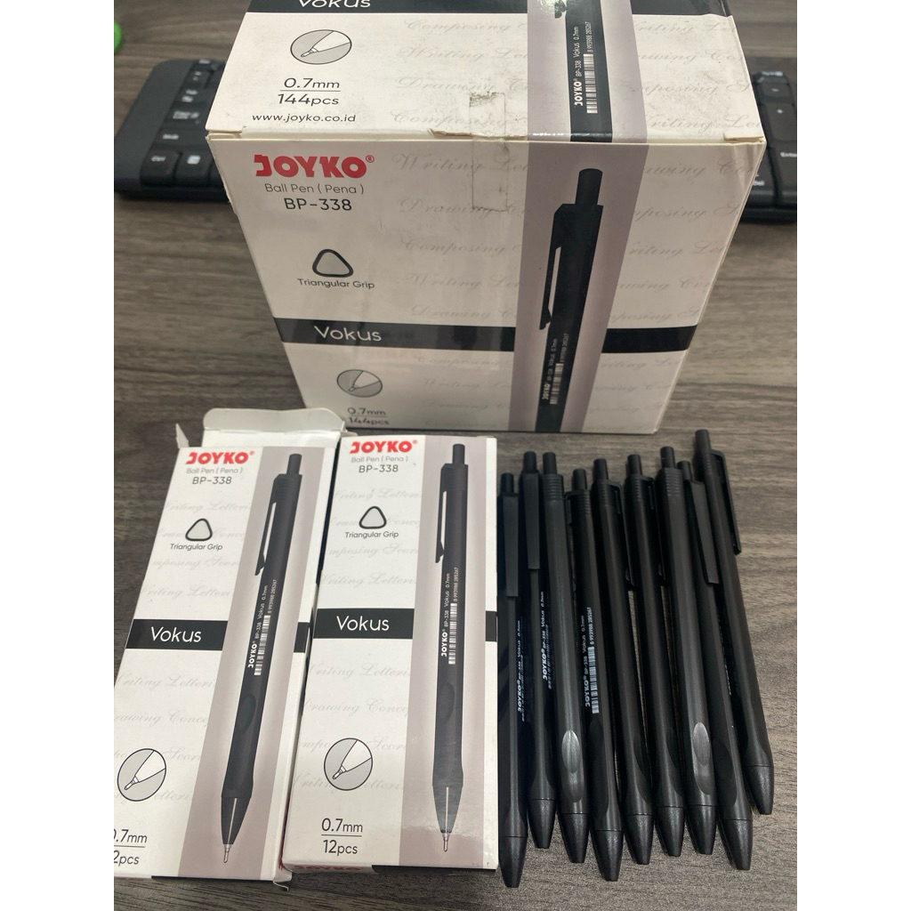 

(12 pcs) Pena Joyko BP-338 0.7mm Triangular Grip (Vokus)