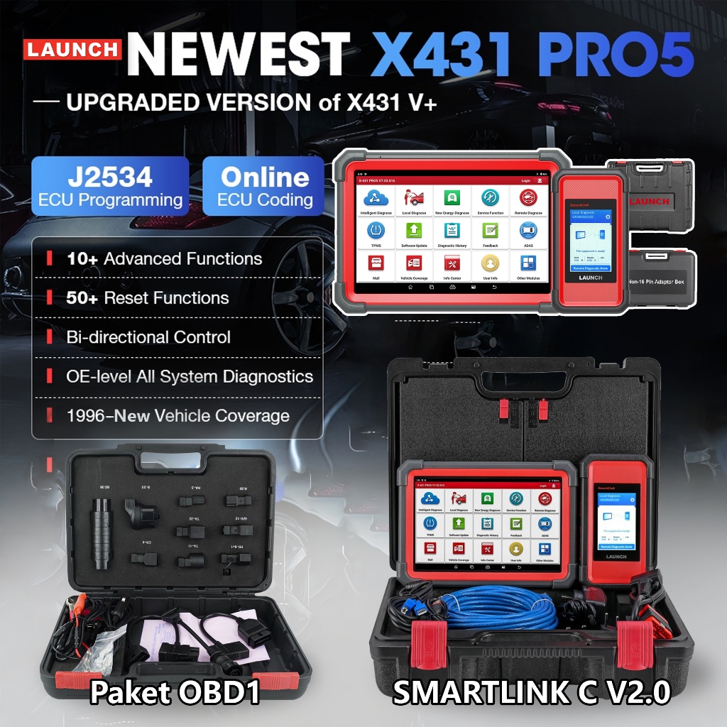Ready Stok  Scanner LAUNCH X431 PRO5 Diagnostic Scanner J2534 Reprogramming Tool 2 years update