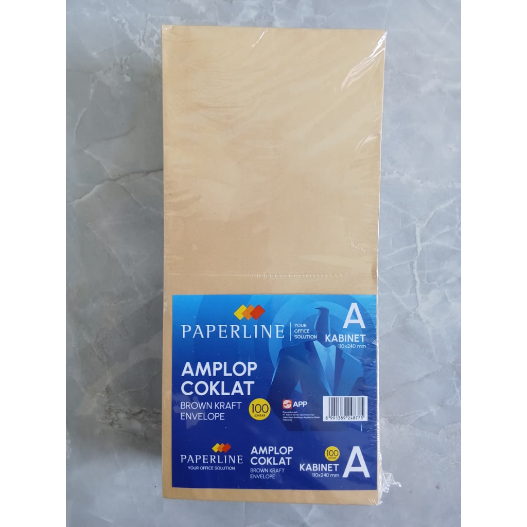 

Amplop Coklat Kabinet Paperline (1 Pack 100 Pcs)