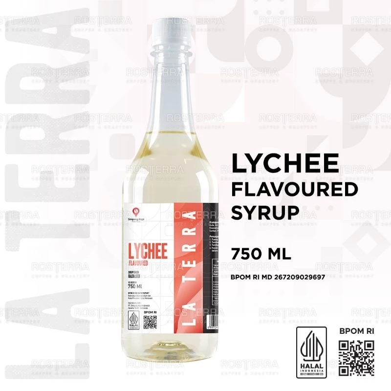 

La Terra Syrup Lychee 750 ml | Flavor Sirup Minuman Rasa Leci