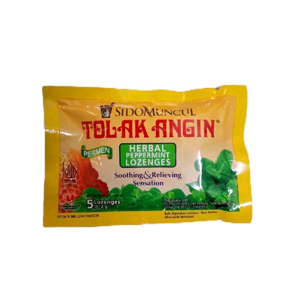 

Permen Tolak Angin Lozenges Sachet - Melegakan Tenggorokan Kering