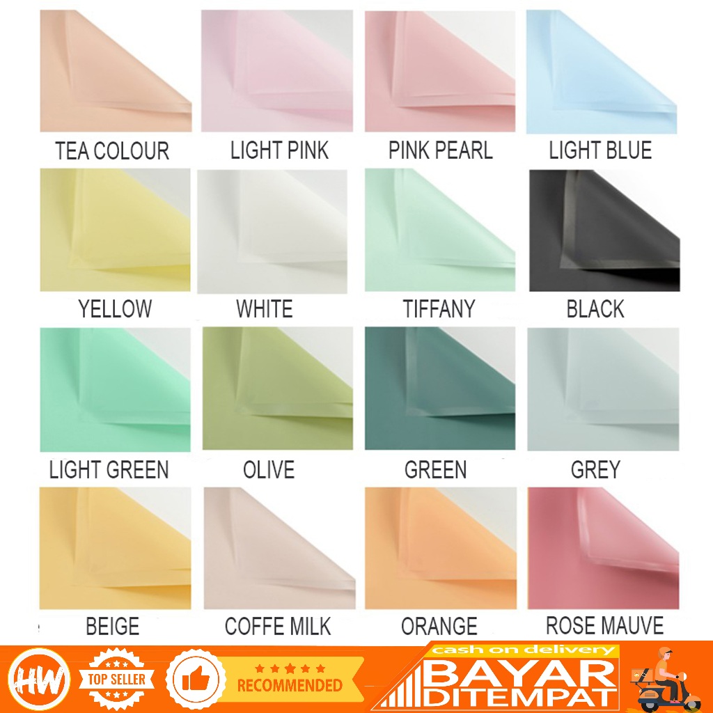 

HaiWai COD Flower Wrapping Paper Kertas Buket Bunga Polos Korea Cellophane Waterproof KB01 / KB24 / KB30