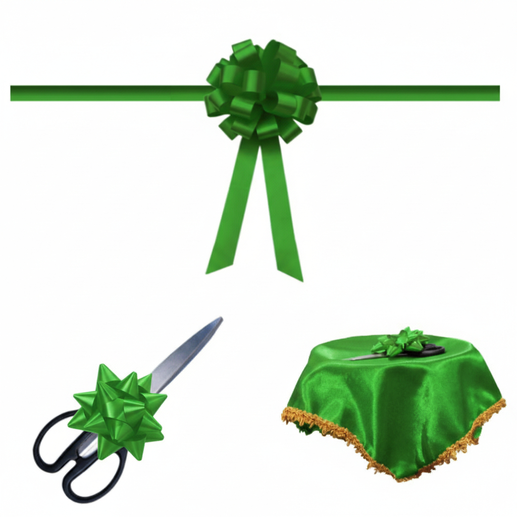 

Pita Peresmian Hijau Bisa Custom Untuk Opening Potong Pita Kantor / Toko / Gedung