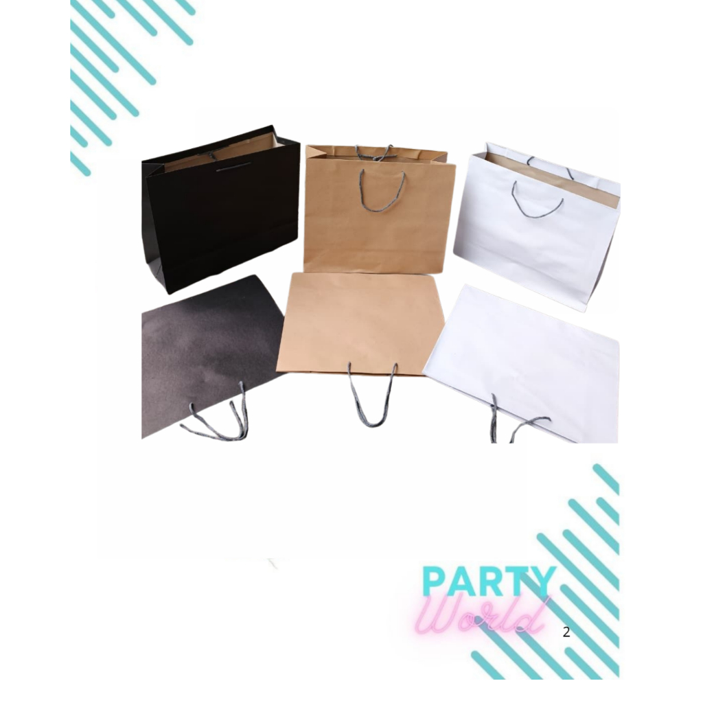 

Paper Bag Ukuran 30x35cm Tas Kertas Hitam Papper Bag Polos Warna Hitam