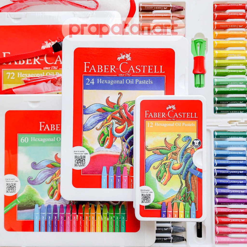 

Faber Castell Hexagonal Oil Pastel 12C-72C | Crayon Minyak