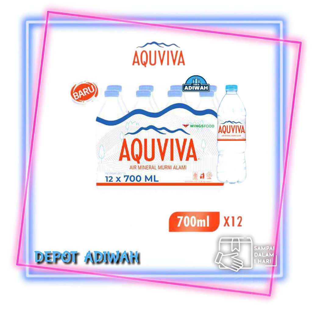 

Aquviva botol 700ml per pack (isi 12 botol)
