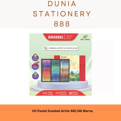 

Greebel Artist Oil Pastels 48 Warna Oil & Dry Pastel Crayon Oil Pastel Greebel
