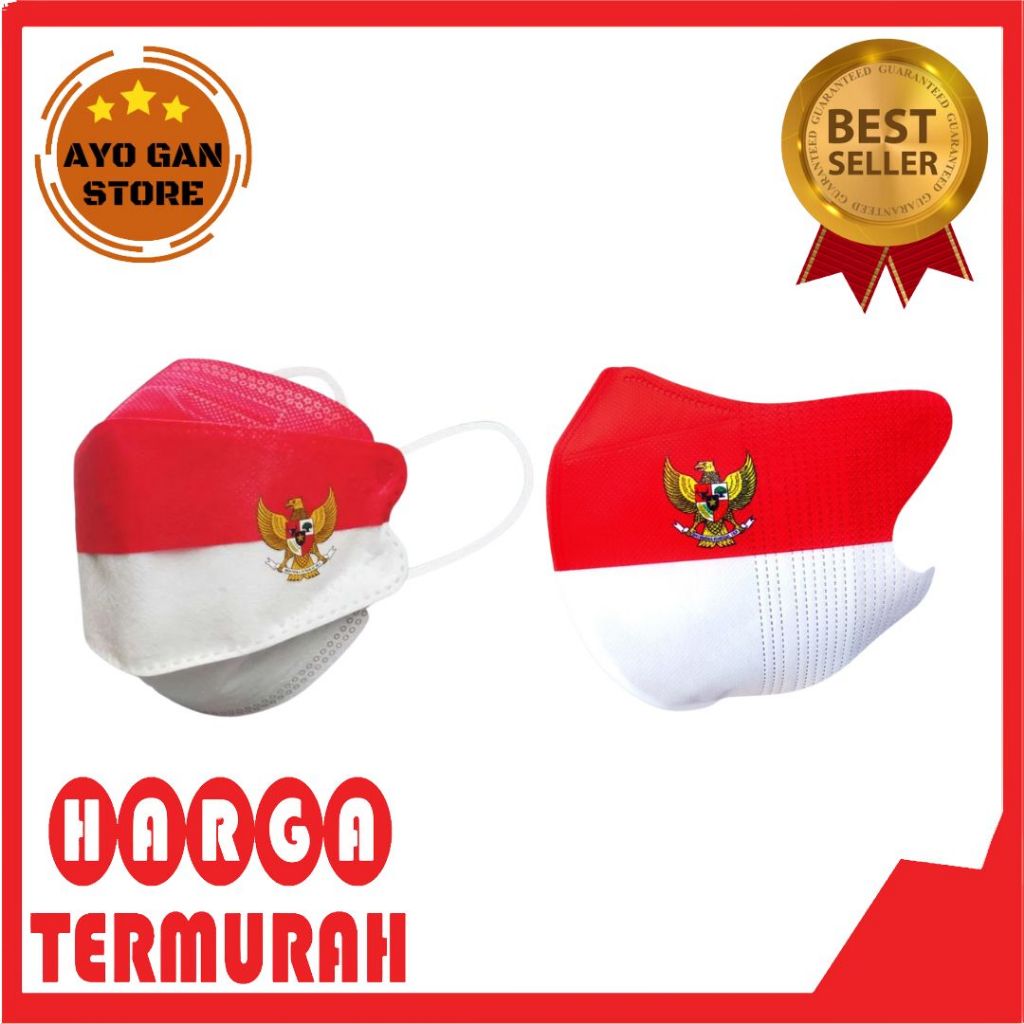 Masker KF94 / Duckbill Series Kemerdekaan /Masker KF94 Merah Putih Garuda