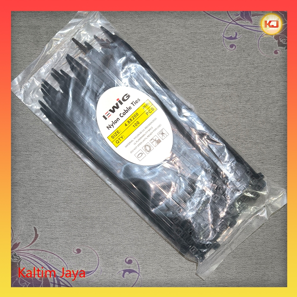 

Kabel Ties 20cm (200mm x 4.8mm / 200 x 4.8 4,8 mm 4,8mm / 20 cm Cable Tie Tis Hitam Putih)